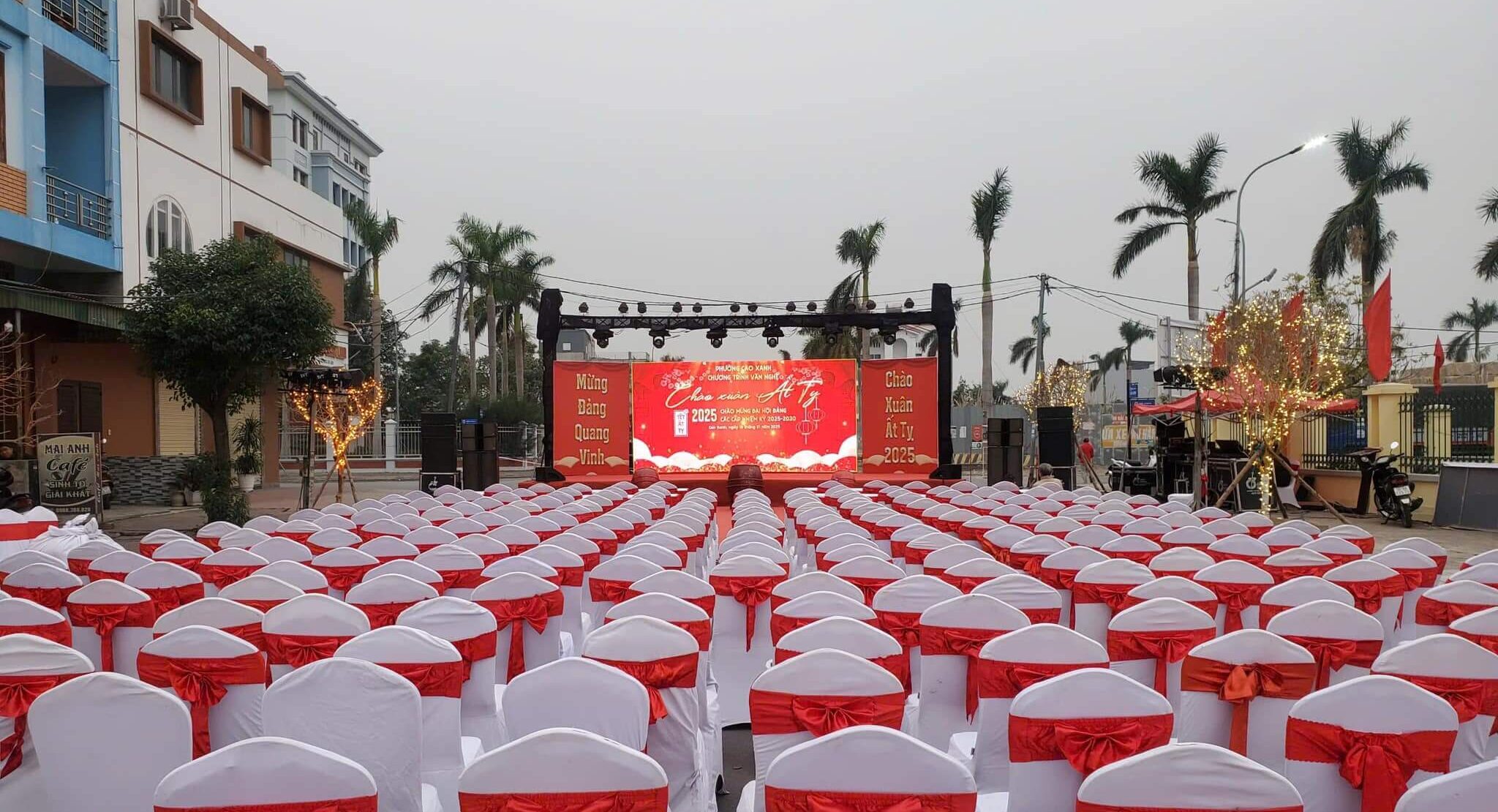 Không gian tổ chức tiệc cuối năm ngoài trời